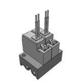 VV100 - 3通电磁阀/直动式:标准型/大流量A型 集装规格
