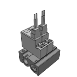 VV100U - 3通电磁阀/直动式:大流量U型 集装规格