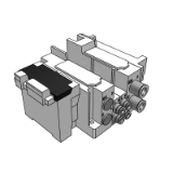 JJ5SY3-10S3-EX120-M-BASE - Plug-in Connector Connecting Base:Series EX120/Vacuum Unit ZK2 Combination