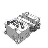 JJ5SY3-10S6-EX600-M-BASE - Plug-in Connector Connecting Base:Series EX600/Vacuum Unit ZK2 Combination