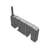 SS0700-1C - 출력 부착 블랭킹 플레이트:Plug-in 매니폴드 분할형 베이스