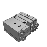 SS0751-S - 슬림 컴팩트 Plug-in 매니폴드 일체형 베이스 Ass'y:EX180(출력대응) 시리얼 전송 시스템 대응