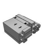 SS0751-S-BASE - 슬림 컴팩트 Plug-in 매니폴드 일체형 베이스:EX180(출력대응) 시리얼 전송 시스템 대응
