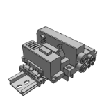 SS0751-S-BASE - 슬림 컴팩트 Plug-in 매니폴드 일체형 베이스:EX510 게이트 웨이 방식 시리얼 전송 시스템 대응