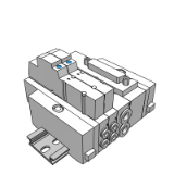 SS5Y3-45_F - Base Mounted Manifold Assembly Stacking Type/DIN Rail Mounted/Plug-in