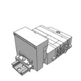 SS5Y3_45S_BASE - Base Mounted Manifold Base Stacking Type/DIN Rail Mounted/EX122 Integrated-type (For Output) Serial Transmission System