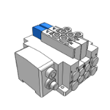 SS5Y5-12SA - 插入式插件连接集装阀:对应EX500分散型串行传送系统 (64点)