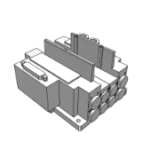 25A-SS5Y7-12-BASE - 插入式插件连接底板:D型辅助插座