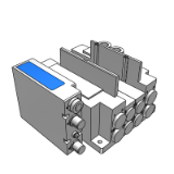 25A-SS5Y7-12S-BASE - Plug-in Connector Connecting Base: For Series EX260