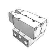VV5F5-40 - Base Mounted Manifold Assembly:Common exhaust