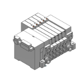 VV5Q11-S - ベース配管形プラグインマニホールド: EX120・124一体型(出力対応)シリアル伝送システム対応