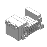 VQ1000-S_BASE - 底板配管型插入式集装阀底板:EX120/124一体型(对应输出)串行传送系统