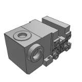 VQ1000-T_BASE - 底板配管型插入式集装阀底板: 端子箱式