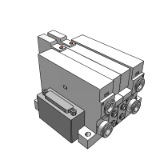 VV5Q21-F - 底板配管型插入式集装阀: D型辅助插座式