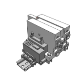 VV5Q21-SB - Base Mounted Plug-in Manifold: For EX510 Gateway-type Serial Transmission System