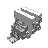 VQ2000-SB BASE - Base Mounted Plug-in Manifold: For EX510 Gateway-type Serial Transmission System