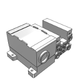 VV5Q21-T BASE - 底板配管型插入式集装阀: 端子箱式