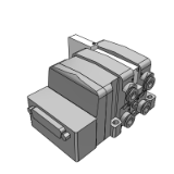 VV5QC11-F - Base Mounted Plug-in Unit Manifold: D-sub Connector