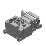 VV5QC11-S - ベース配管形プラグインユニットマニホールド: EX600一体型(入出力対応)