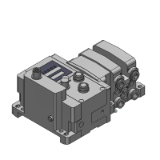 VV5QC11-S-BASE - Base Mounted Plug-in Unit Manifold Base: EX600 Integrated Type (For I/O)