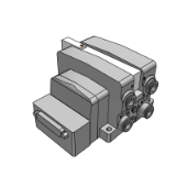 VV5QC21-F - 底板配管型插入式组件集装: D型辅助插座