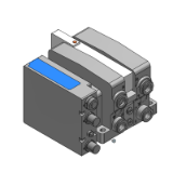 VV5QC21-S - ベース配管形プラグインユニットマニホールド: EX260一体型(出力対応)