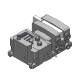 VV5QC21-S - 底板配管型插入式组件集装: EX600一体型(输入输出对应)