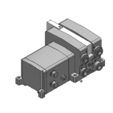 VV5QC21-S - ベース配管形プラグインユニットマニホールド: EX250一体型 (入出力対応)