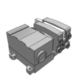 VV5QC21-T - Base Mounted Plug-in Unit Manifold: Terminal Block Box