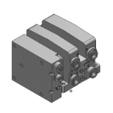 VV5QC21-S-BASE - Base Mounted Plug-in Unit Manifold Base: EX500 Gateway Type