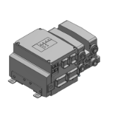 VV5QC21-S-BASE - Base Mounted Plug-in Unit Manifold Base: EX245 Integrated Type (For I/O)